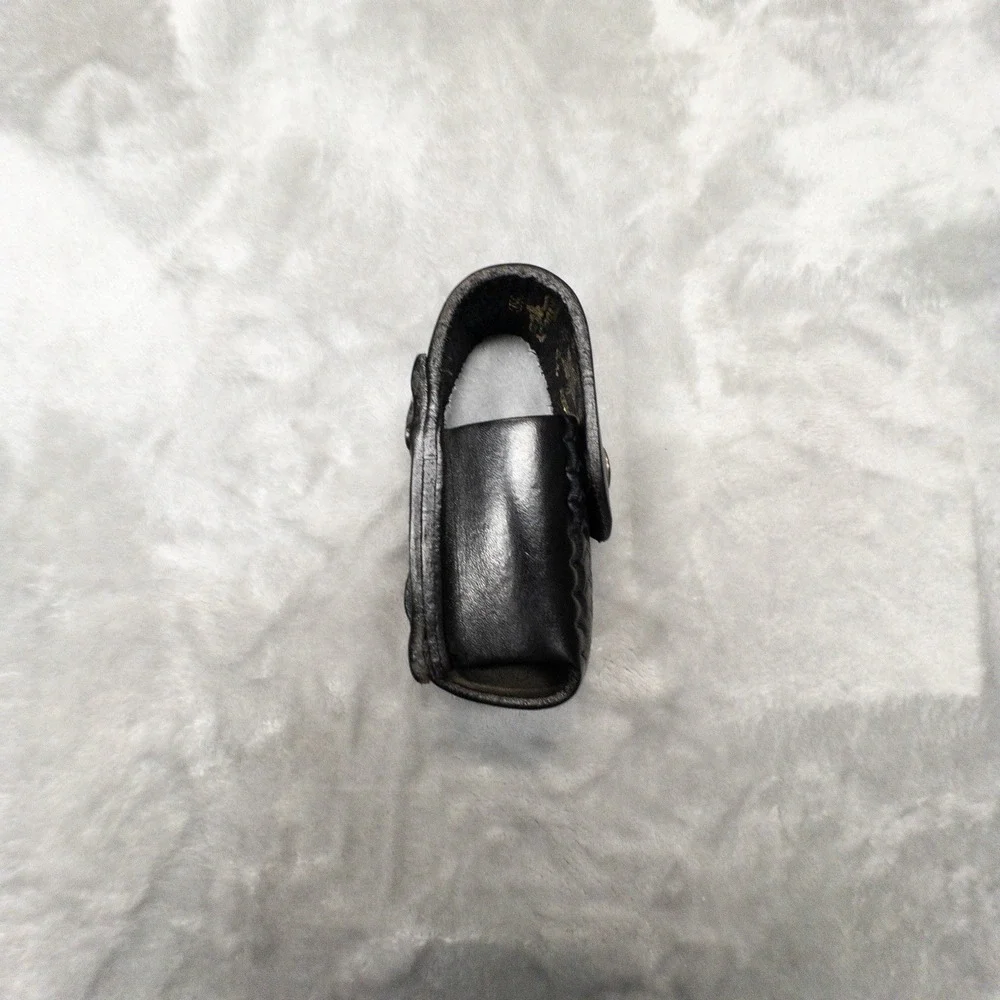 Boston Leather 5527 Black Basketweave Duty Belt Mace Holster Made In USA